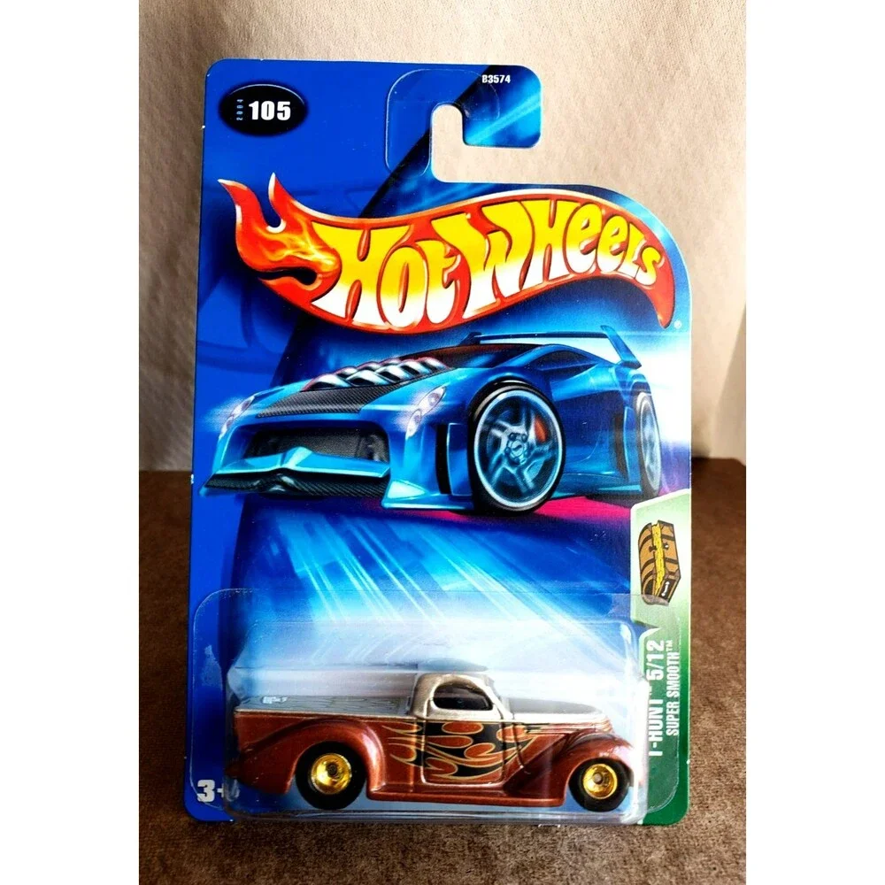 2004 Hot Wheels T-HUNT SUPER SMOOTH Truck Copper Gold TREASURE HUNT 105 GOLD RR!